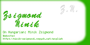 zsigmond minik business card